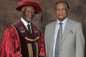 Chancellor Thabo Mbeki and former Chancellor Judge Bernard Ngoepe