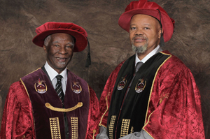 Chancellor Thabo Mbeki and Unisa Principal and Vice-Chancellor, Prof Mandla Makhanya