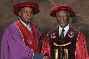 Chancellor Thabo Mbeki and Chairperson of Council, Sakhi Simelane