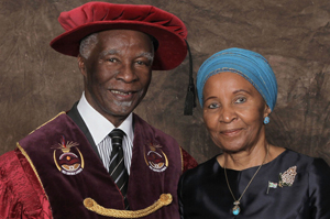 Chancellor Thabo Mbeki and Mrs Zanele Mbeki