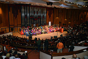 A full house at the ZK Matthews Hall on Unisa's Muckleneuk Campus