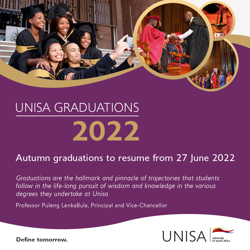 Unisa To Resume Graduation Ceremonies On 27 June 2022