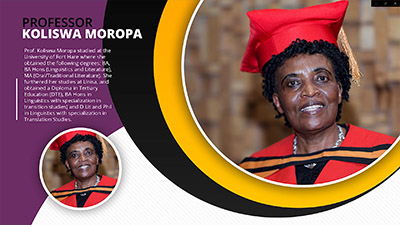 Prof Koliswa Moropa Inaguration